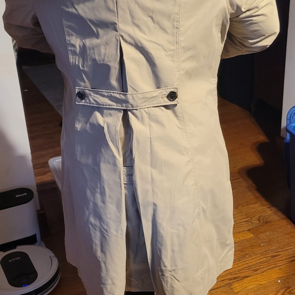 Beige trench coat